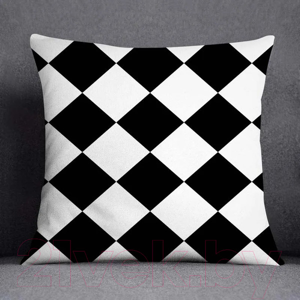 Изображение товара Чехол на подушку Swed house Fjallviol 34.35.2630 (50x50, белый/черный)