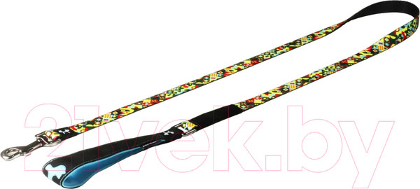 Изображение товара Поводок United Pets Complete Me 120см, 2.5см (разноцветный рисунок)