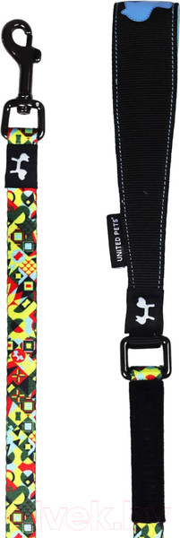 Изображение товара Поводок United Pets Complete Me 120см, 2.5см (разноцветный рисунок)