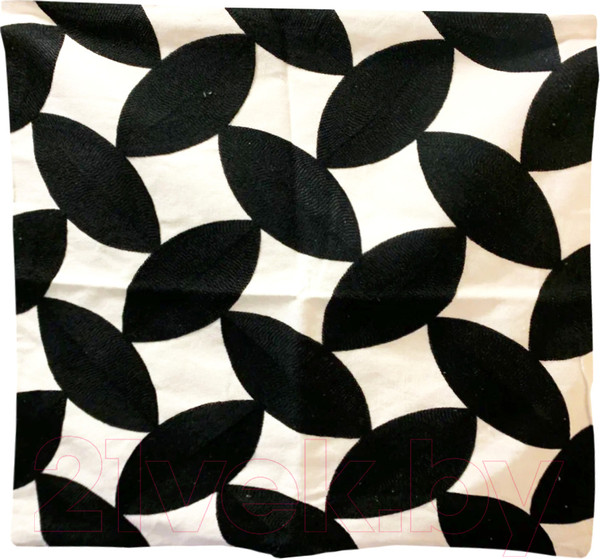 Изображение товара Чехол на подушку Swed house Lind 34.35.2183 (50x50, черный/белый)