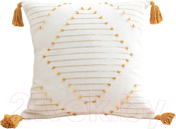 Изображение товара Чехол на подушку Swed house Freesia 34.35.7073 (50x50, белый/желтый)