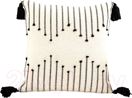 Изображение товара Чехол на подушку Swed house Freesia 34.35.6564 (50x50, белый/черный)