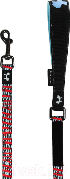 Изображение товара Поводок United Pets Complete Me 140см, 2см (красная зебра)