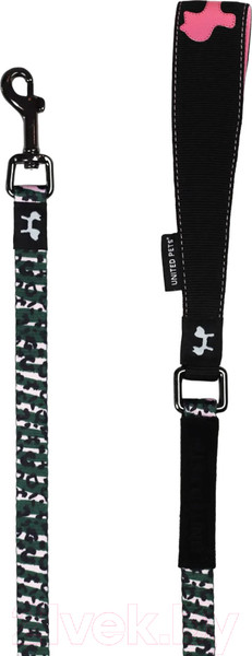 Изображение товара Поводок United Pets Complete Me 120см, 2.5см (розовый камуфляж)