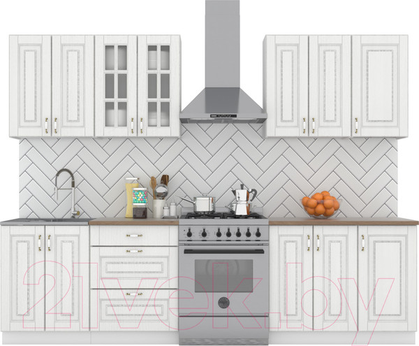 Изображение товара Кухонный гарнитур Интермебель Бостон-7 2.2 (акация белая/дуб вотан)