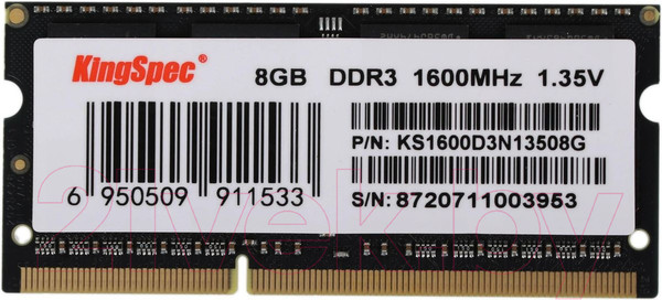 Изображение товара Оперативная память DDR3L KingSpec KS1600D3N13508G