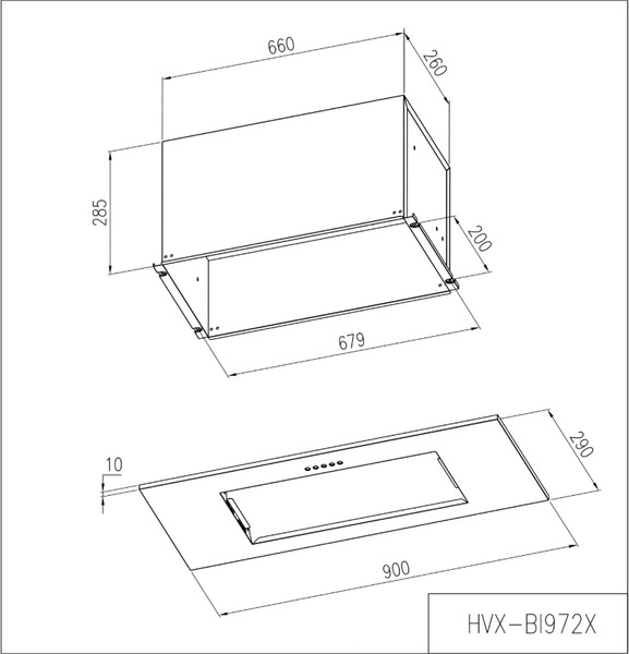 Изображение товара Вытяжка скрытая Haier HVX-BI972X