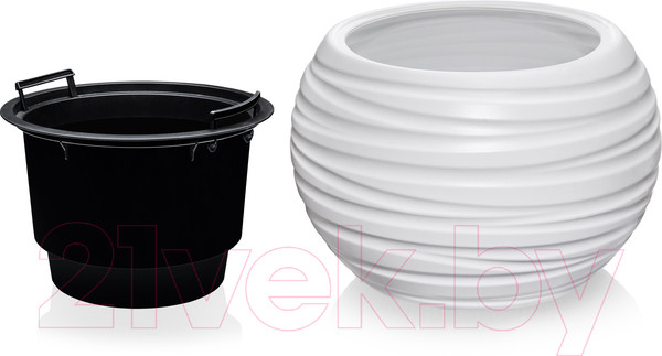Изображение товара Кашпо Эльфпласт Luna / ЕР634 (белый)