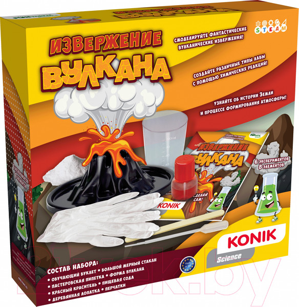 Изображение товара Набор для опытов Konik Science Извержение вулкана / SSE017