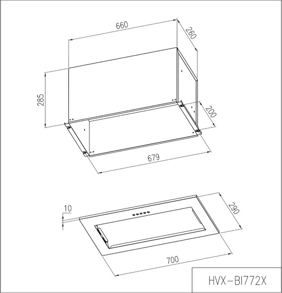 Изображение товара Вытяжка скрытая Haier HVX-BI772X