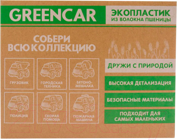 Изображение товара Автомобиль игрушечный Funky Toys Эко-машинка. Городская техника / FT0278084 (зеленый)