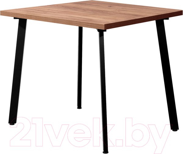 Изображение товара Обеденный стол Millwood Шанхай 90x90x75 (дуб табачный Craft/металл черный)