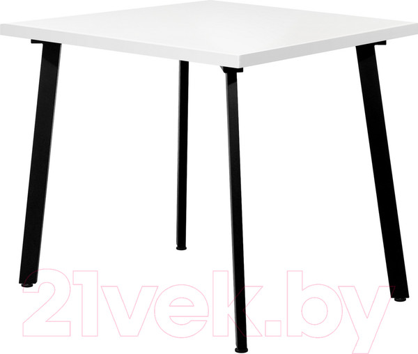 Изображение товара Обеденный стол Millwood Шанхай 90x90x75 (белый/металл черный)