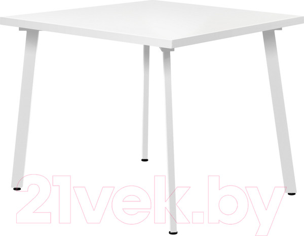 Изображение товара Обеденный стол Millwood Шанхай 100x100x75 (белый/металл белый)