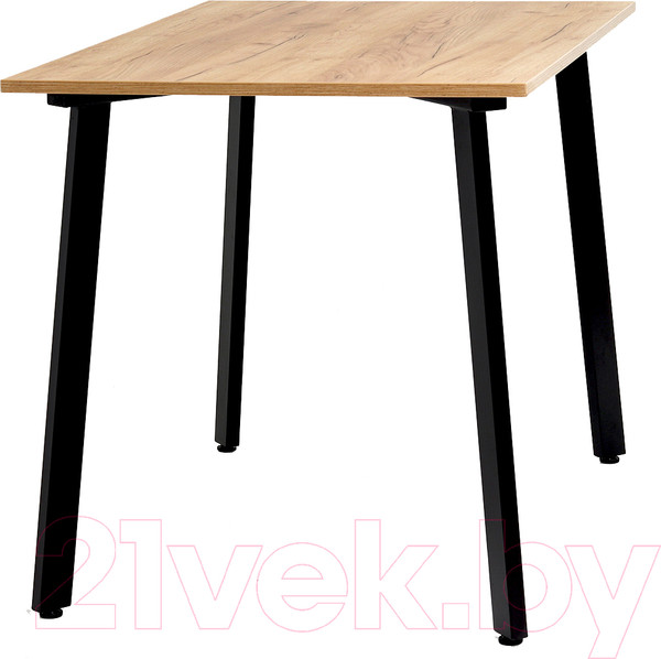Изображение товара Обеденный стол Millwood Шанхай 110x110x75 (дуб золотой Craft/металл черный)