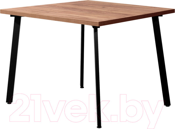 Изображение товара Обеденный стол Millwood Шанхай 110x110x75 (дуб табачный Craft/металл черный)