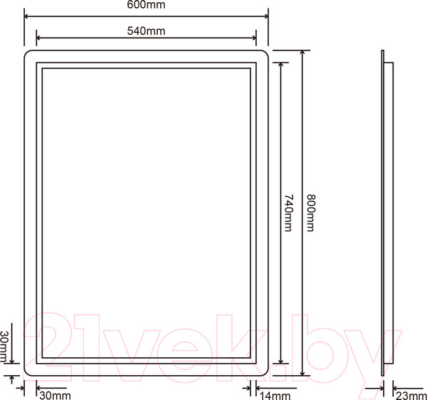 Изображение товара Зеркало Roxen Bella 510055-60