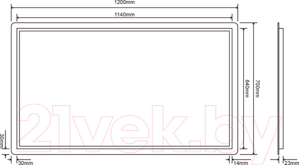 Изображение товара Зеркало Roxen Bella Long 510055-120