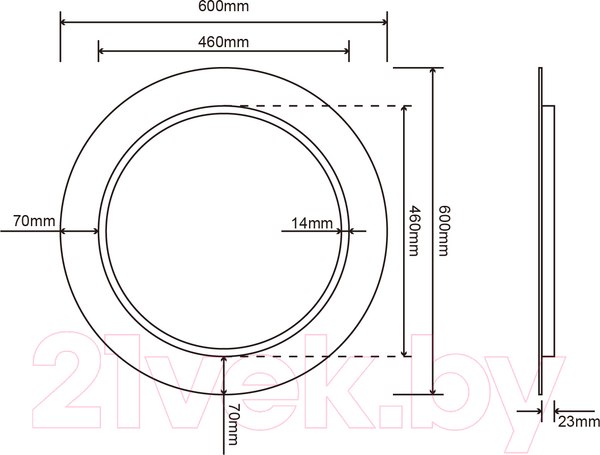 Изображение товара Зеркало Roxen Adema 510065-66