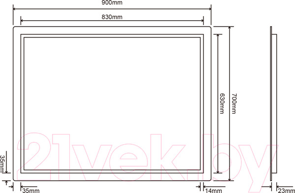 Изображение товара Зеркало Roxen Gotem 510165-90