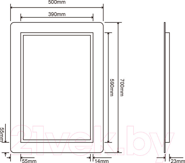 Изображение товара Зеркало Roxen Irida 510185-50