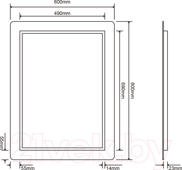 Изображение товара Зеркало Roxen Irida 510185-60