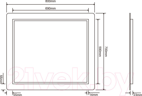 Изображение товара Зеркало Roxen Irida 510185-80
