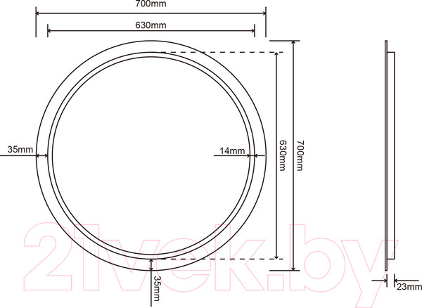 Изображение товара Зеркало Roxen Brimen 510195-70
