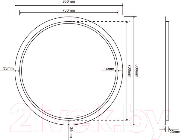 Изображение товара Зеркало Roxen Brimen 510195-80