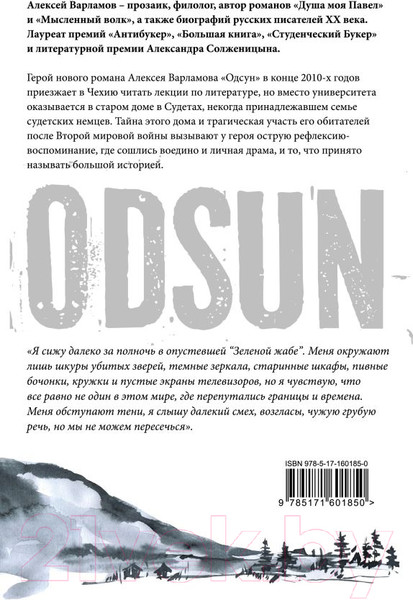 Изображение товара Книга АСТ Одсун / 9785171601850 (Варламов А.Н.)