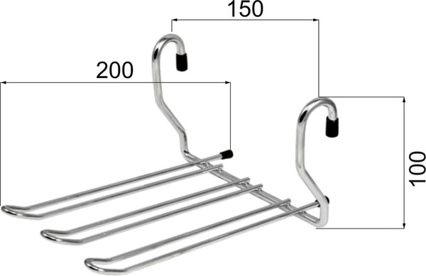 Изображение товара Держатель бокалов на рейлинг AKS ВJ103 (хром)