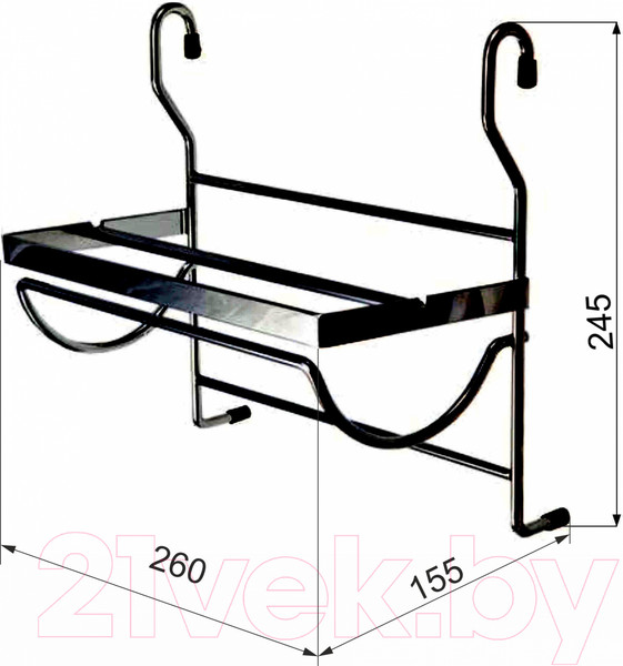 Изображение товара Держатель полотенец на рейлинг AKS Держатель для бумаги на рейлинг CWJ207 (хром)