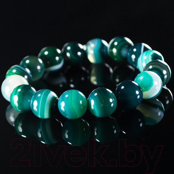 Изображение товара Браслет Wolves Агат 40317 (р.18, зеленый)