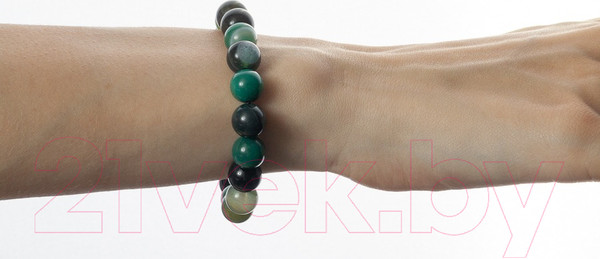 Изображение товара Браслет Wolves Агат 40317 (р.18, зеленый)