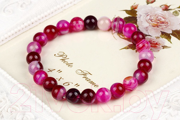 Изображение товара Браслет Wolves Агат 40327 (р.21, розовый)