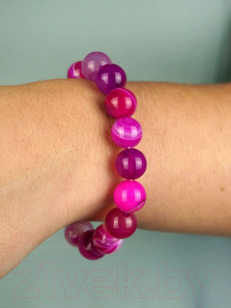 Изображение товара Браслет Wolves Агат 40327 (р.21, розовый)