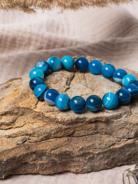 Изображение товара Браслет Wolves Агат 40345 (р.18, синий)