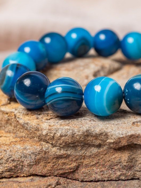 Изображение товара Браслет Wolves Агат 40345 (р.18, синий)