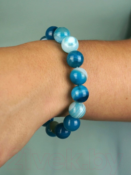 Изображение товара Браслет Wolves Агат 40345 (р.18, синий)