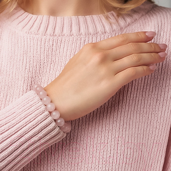 Изображение товара Браслет Wolves Розовый кварц 40516 (р.21)