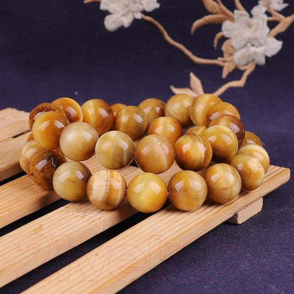 Изображение товара Браслет Wolves Тигровый глаз 40537 (р.21, золотой)