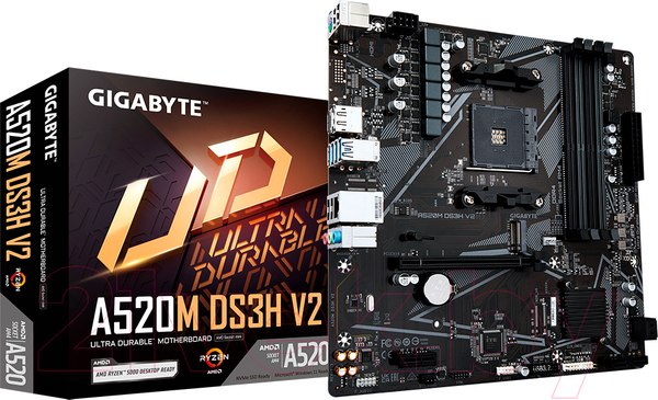 Изображение товара Материнская плата Gigabyte A520M DS3H V2 1.1