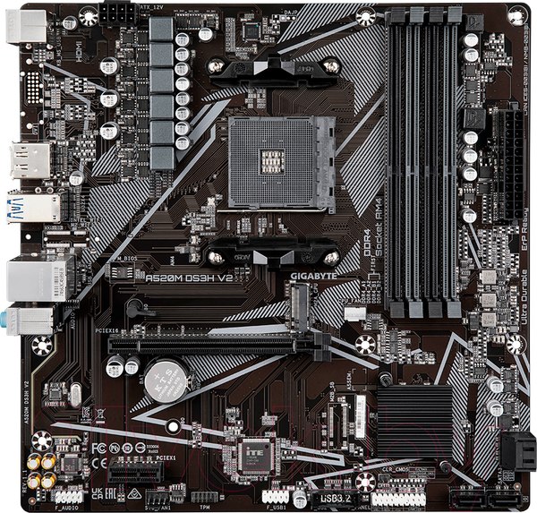 Изображение товара Материнская плата Gigabyte A520M DS3H V2 1.1