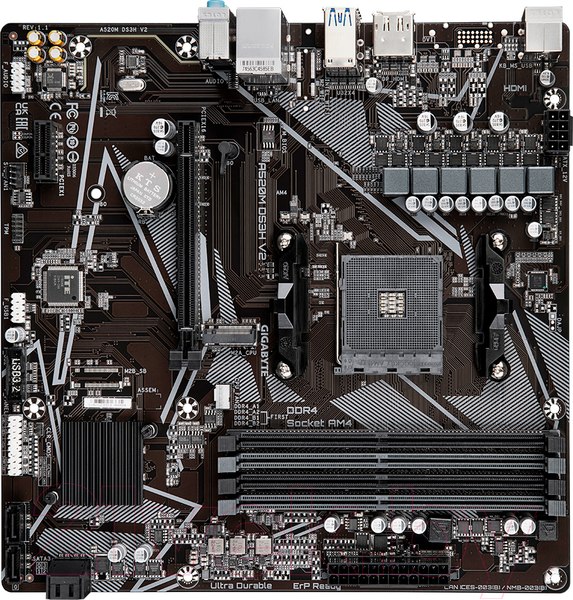 Изображение товара Материнская плата Gigabyte A520M DS3H V2 1.1