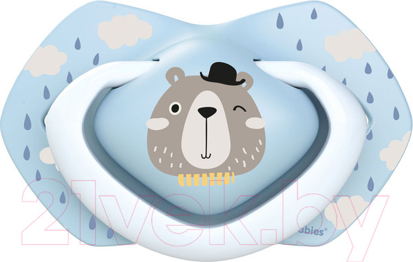 Изображение товара Набор пустышек Canpol Bonjour Paris силиконовая симметричная 6-18мес / 22/648 (голубой)