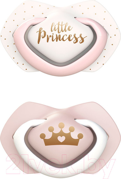 Изображение товара Набор пустышек Canpol Royal Baby силиконовая симметричная 0-6мес / 22/650 (розовый)
