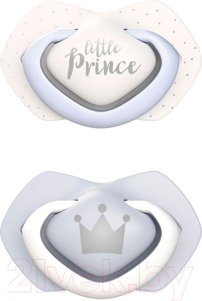 Изображение товара Набор пустышек Canpol Royal Baby силиконовая симметричная 6-18мес / 22/651 (голубой)