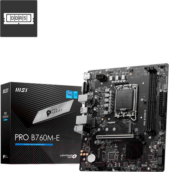 Изображение товара Материнская плата MSI Pro B760M-E
