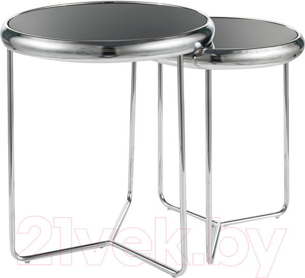 Изображение товара Комплект журнальных столиков Signal Scarlet II (черный/хром)