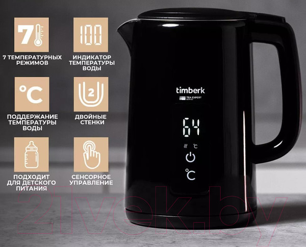 Изображение товара Электрочайник Timberk T-EK21S01 (черный)